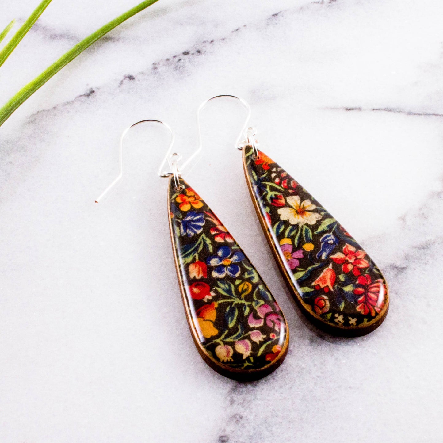 No Man's Land - Dark Meadow Teardrop Earrings