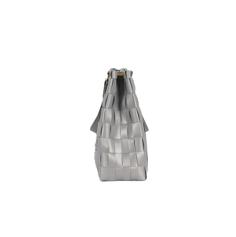 Charlotte Recycled Handwoven Handbag - Brushed Grey