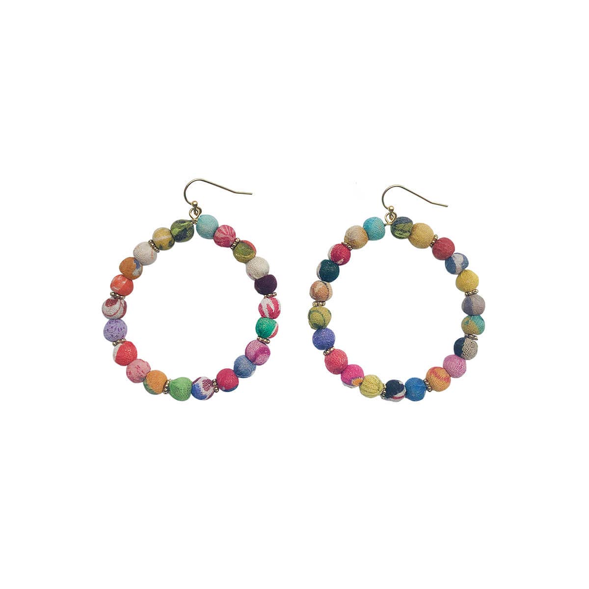 WorldFinds - Adorned Kantha Hoops
