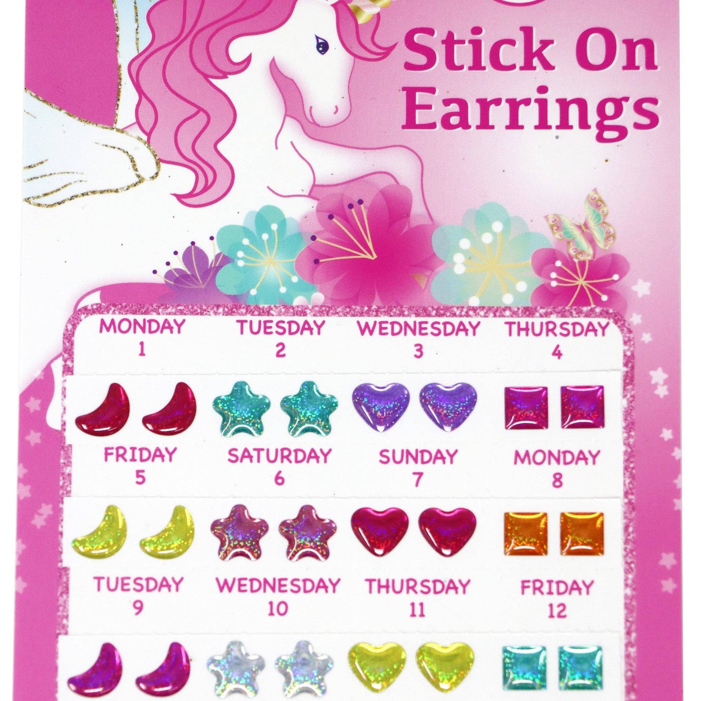 30 Pairs Dreamy Unicorn Stick-on Earrings
