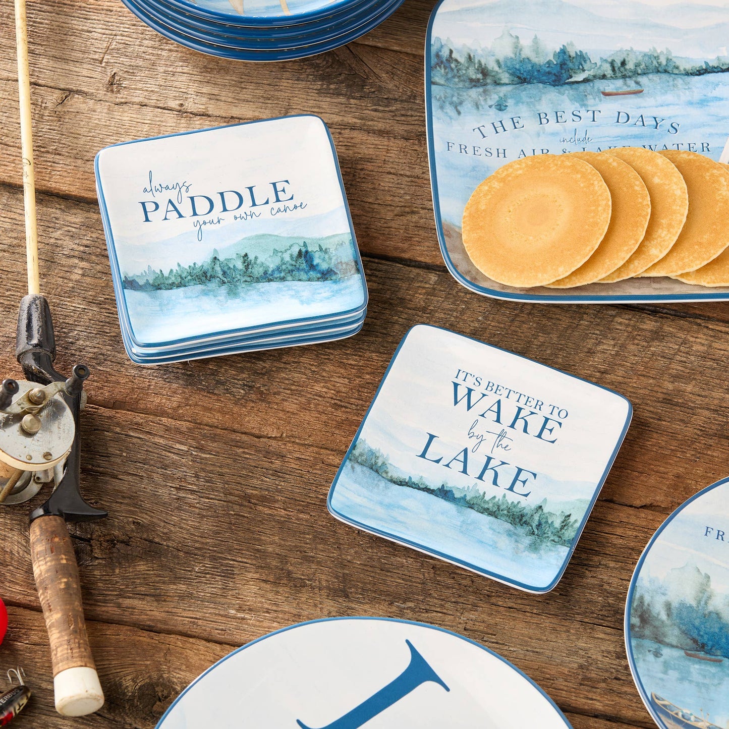 Wake At the Lake Canape Plate 6"