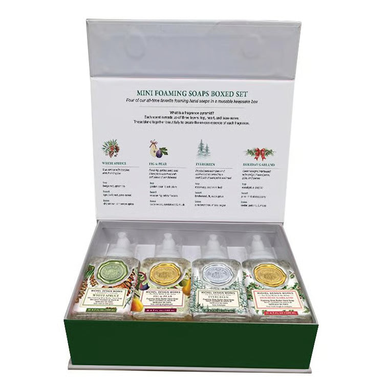Holiday Mini Foaming Soap 4pc Boxed Set