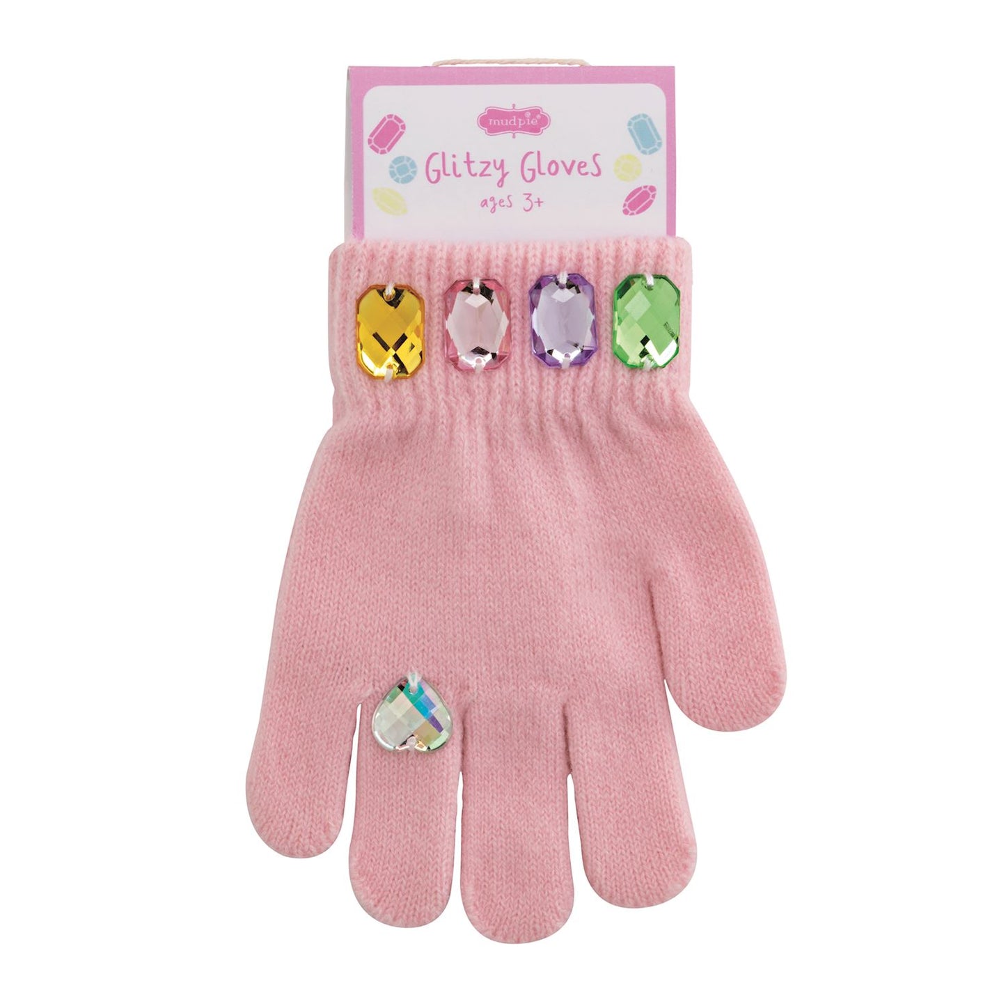 Pink Glitzy Gloves