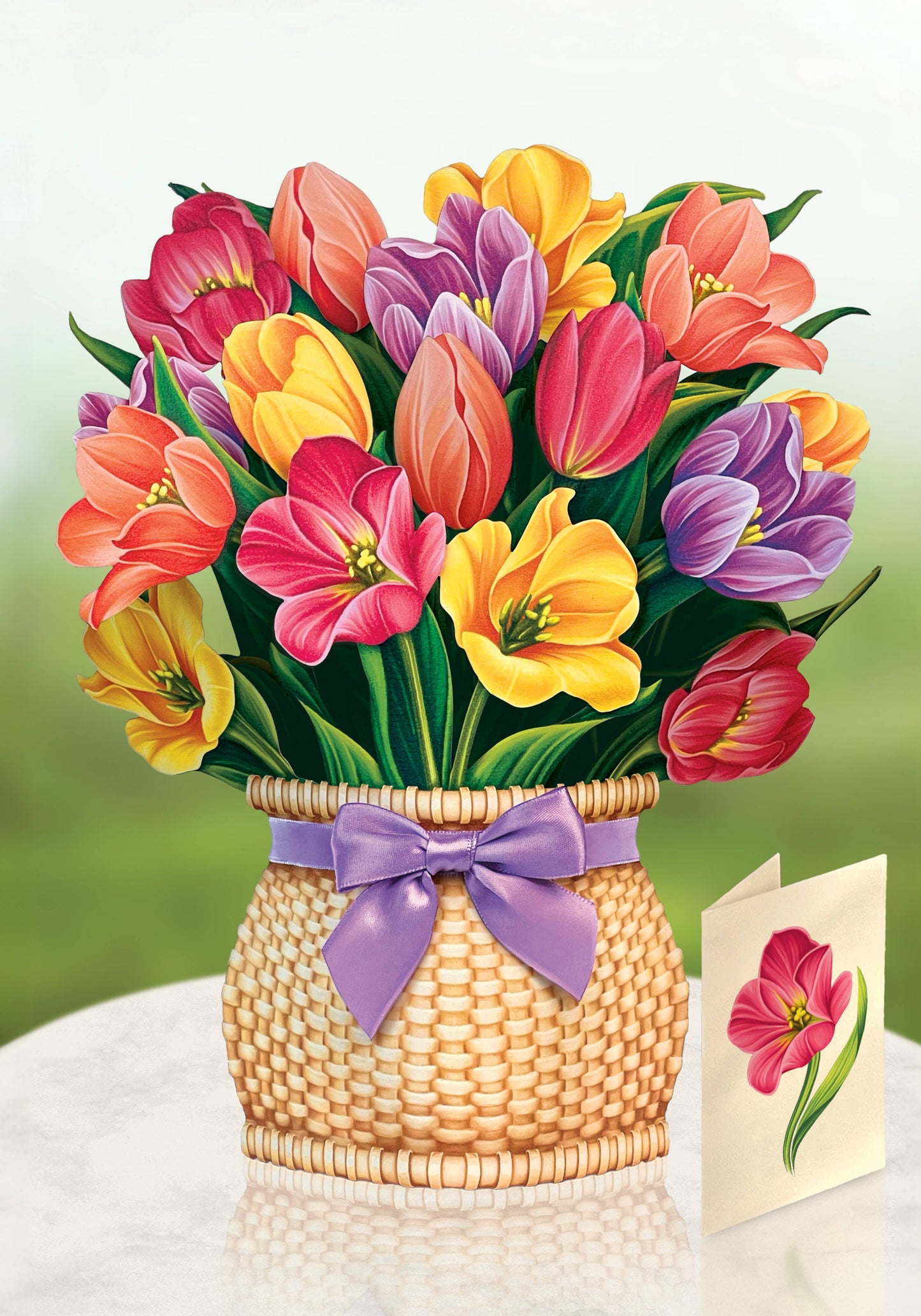 FreshCut Paper LLC - Festive Tulips (8 Pop-up Greeting Cards)