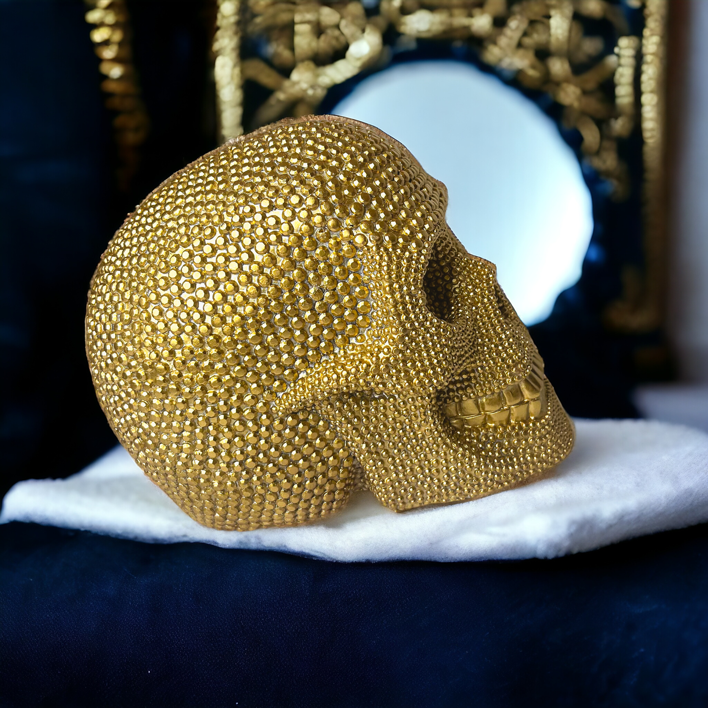 Gia Roma - Halloween Home Decor, Handmade Skeleton Head Statue Tabletop