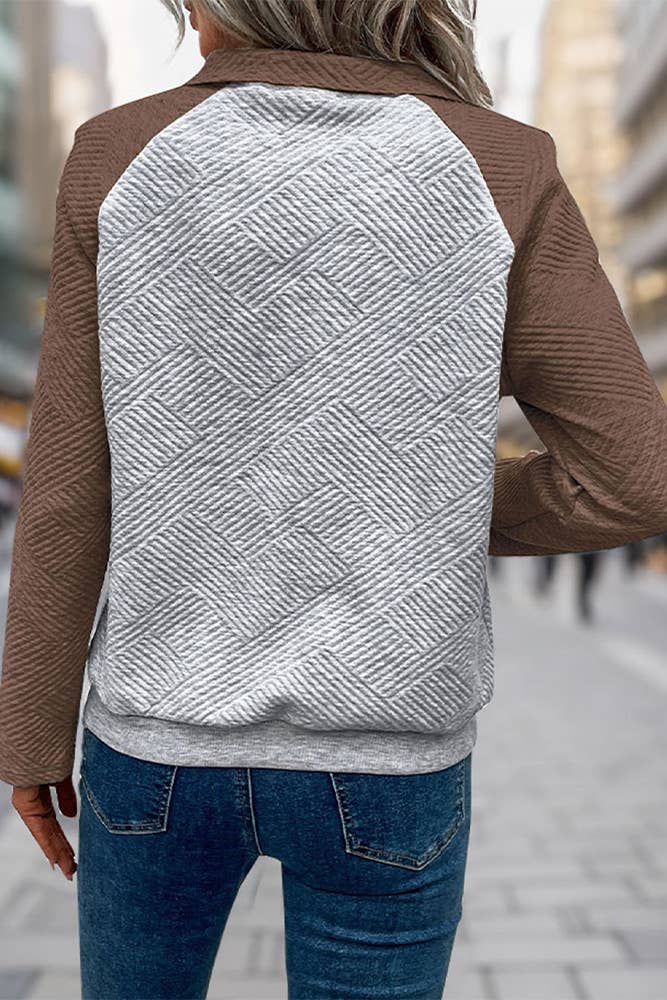 UNISHE - Fall Colorblock Kangaroo Pockets Sweatshirt BFZY1058