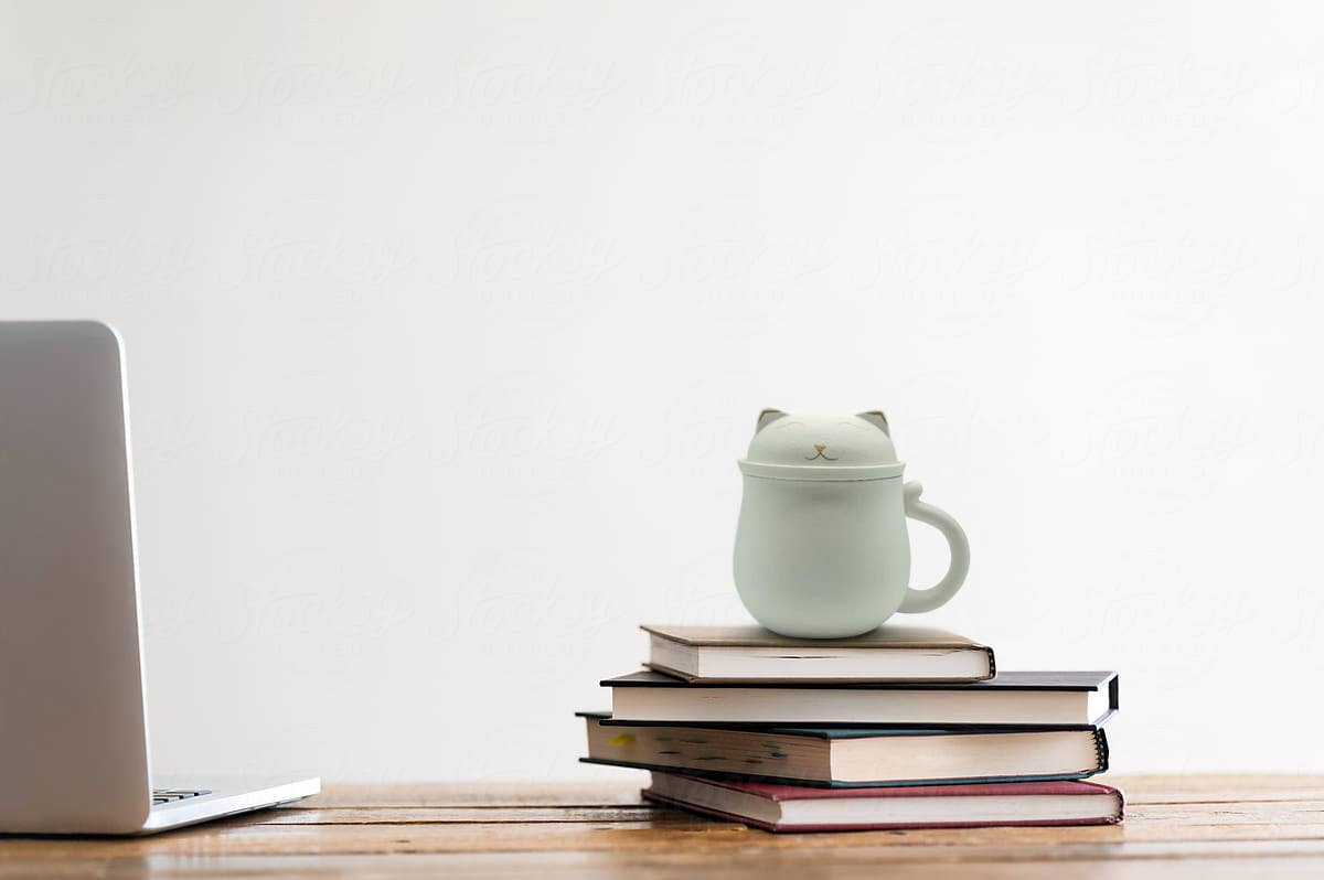 Original Source - Lucky Cat Mug w/ Strainer & Lid - White