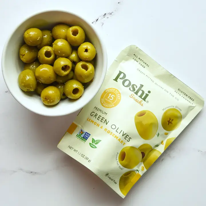 Lemon & Rosemary Pitted Green Olives 1.1oz