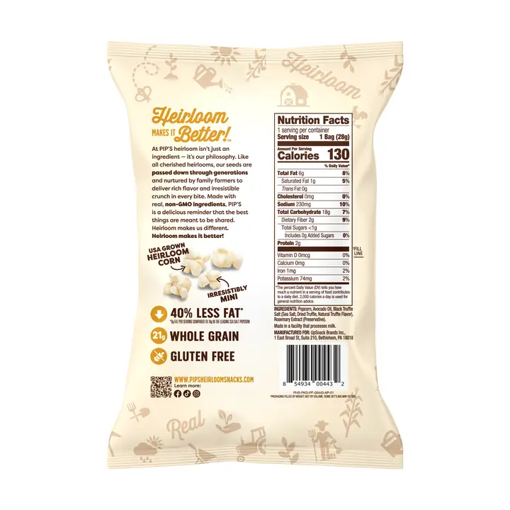 Truffle Mini Popcorn 1oz Snack Size