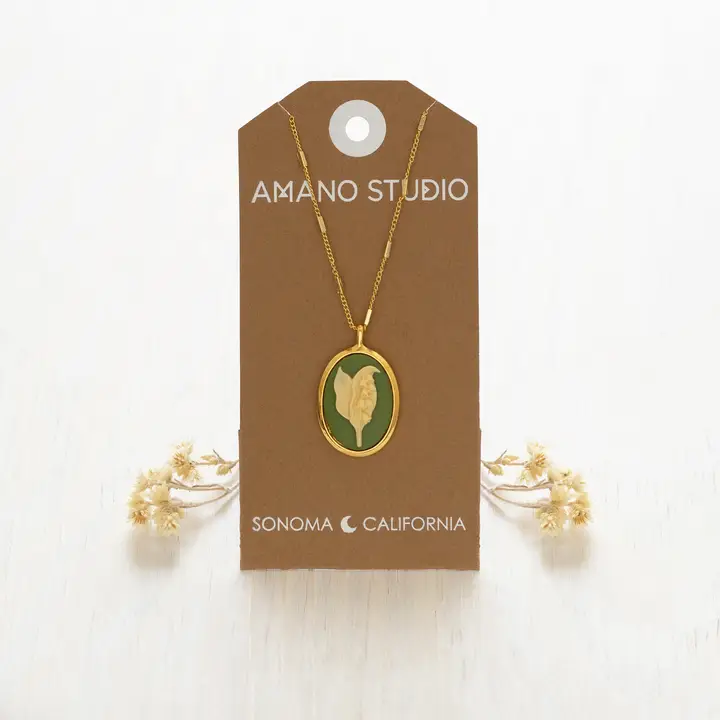 Lily of the Valley Vintage Cameo Necklace