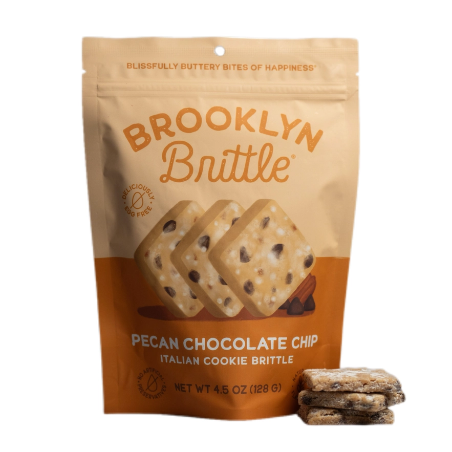 Italian Cookie Brittle – Pecan Chocolate Chip | Pouch Bag