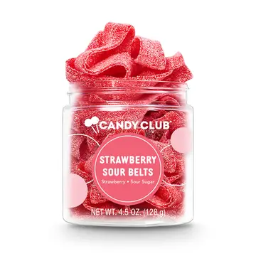 Strawberry Sour Belt Candies Small Cup