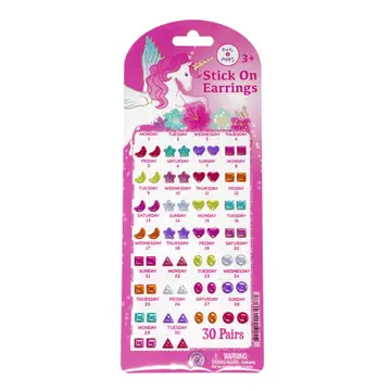 30 Pairs Dreamy Unicorn Stick-on Earrings