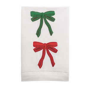 Two Bows Embroidered Towel