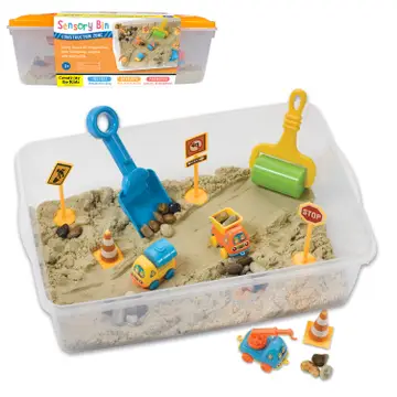 Sensory Bin Construction Zone Activity Bin