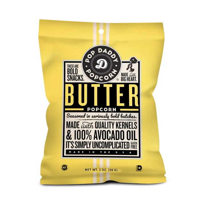Flavored Popcorn - 2oz - Natural Butter