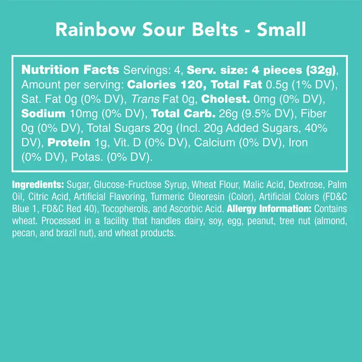Rainbow Sour Belts Small Cup