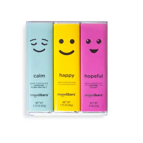 BE POSITIVE! - Moodibar Gourmet Belgian Chocolate 3-Bar Pack