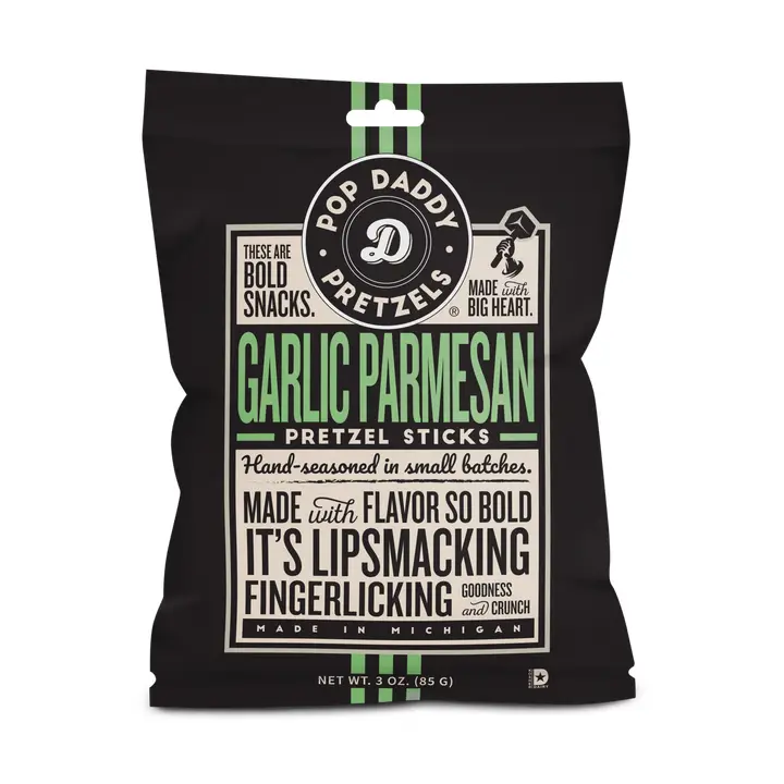 Seasoned Pretzels - 3oz - Garlic Parmesanh