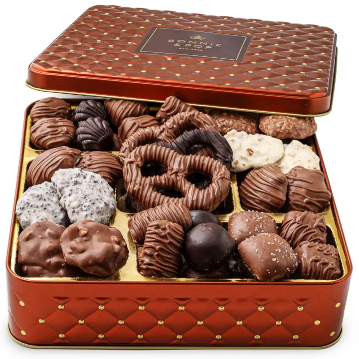 Gourmet Chocolate Gift Basket in Keepsake Tin