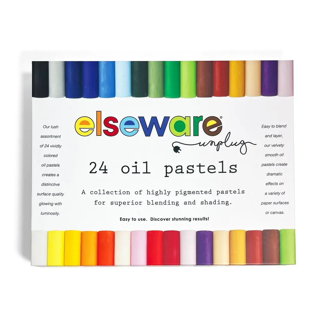 Oil Pastels - Talc-Free - 24 Non-Toxic Colors |