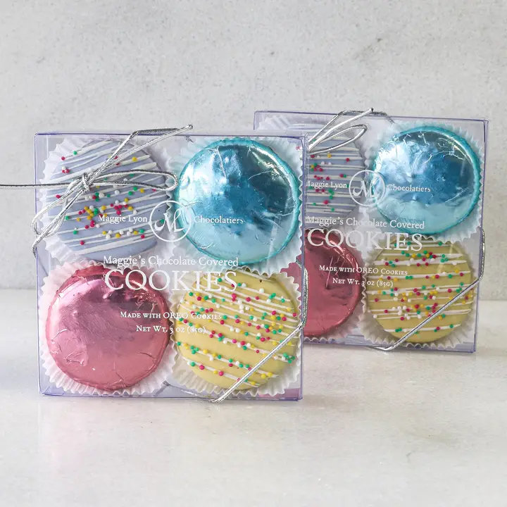 4pc Chocolate Covered Cookies - Spring Drizzle