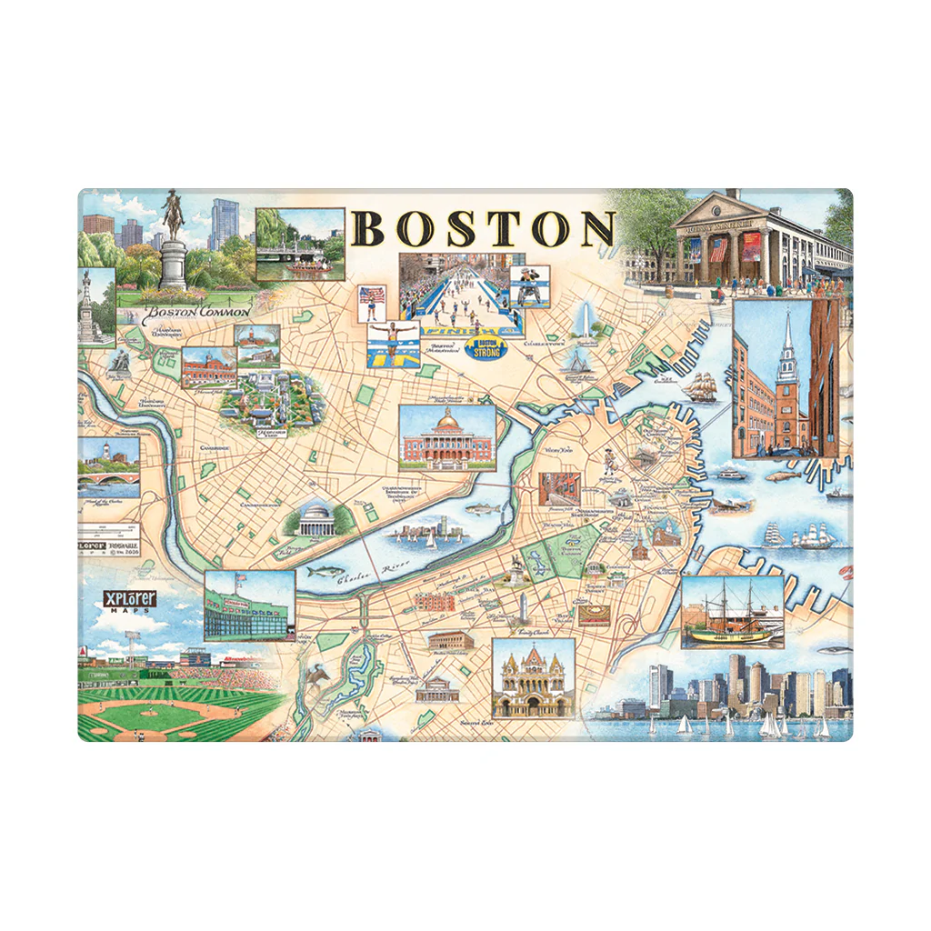 Boston Map Dish Towel