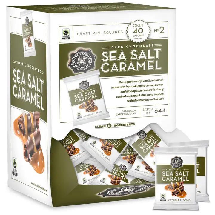 Dark Sea Salt Caramel Mini Square - 1pc