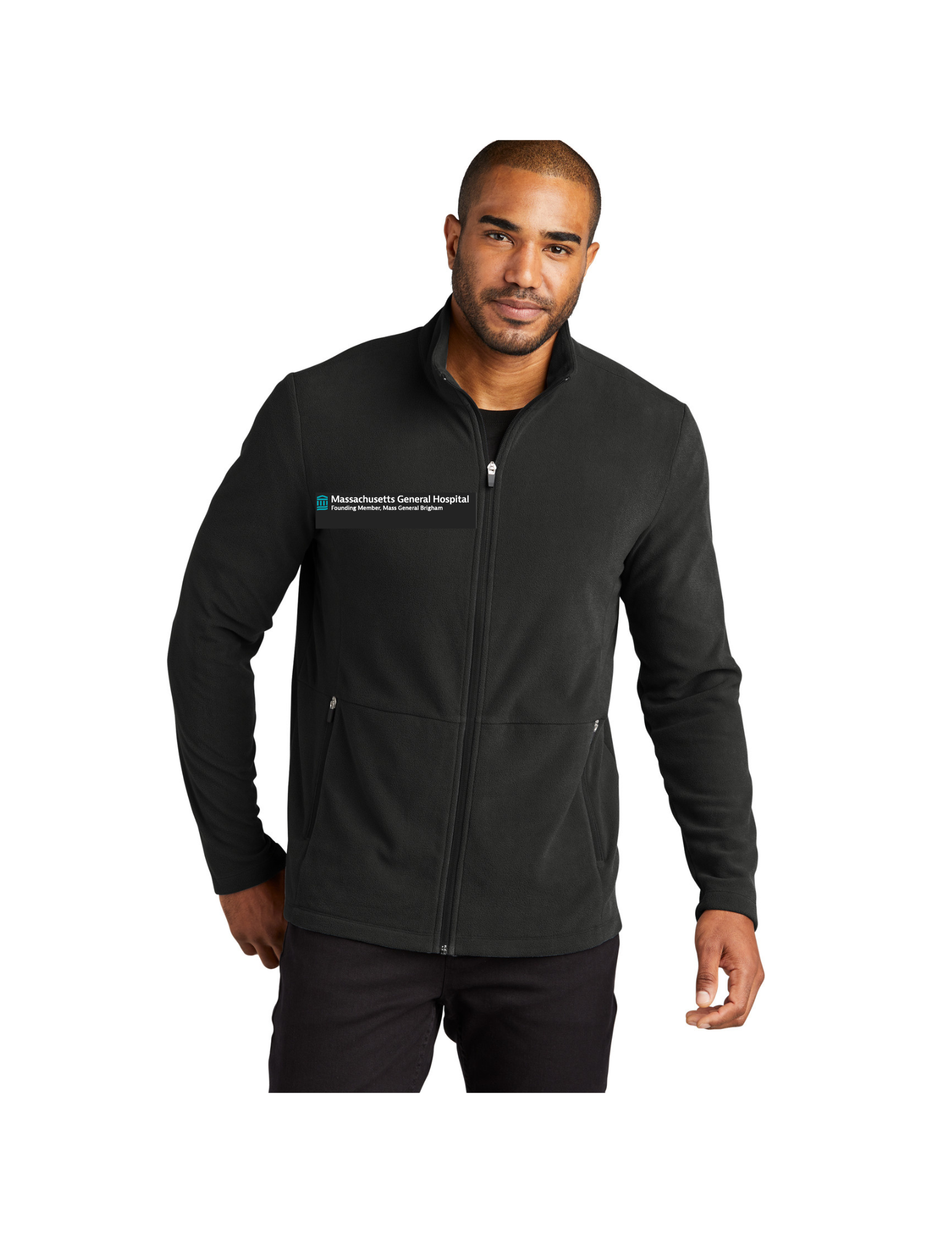 MGH/MGB Port Authority Micro Fleece Jacket Men's Black Medium MGH/MGB Port Authority Micro Fleece Jacket Men's Black Medium