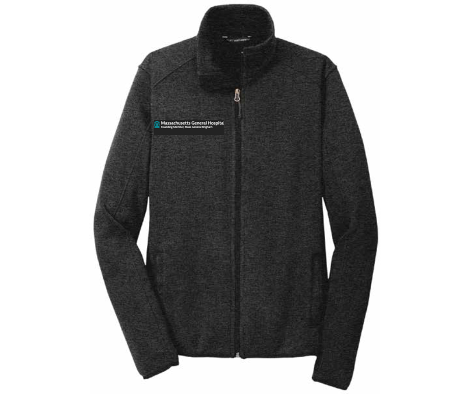 MGH/MGB Port Authority Sweater Fleece Jacket Men's Black Medium