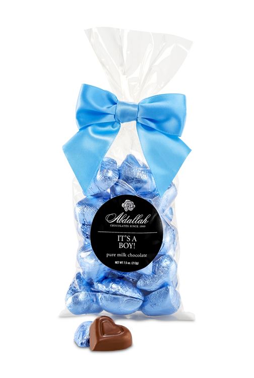 It's a Boy Milk Chocolate Foil Hearts 7.5oz Bag