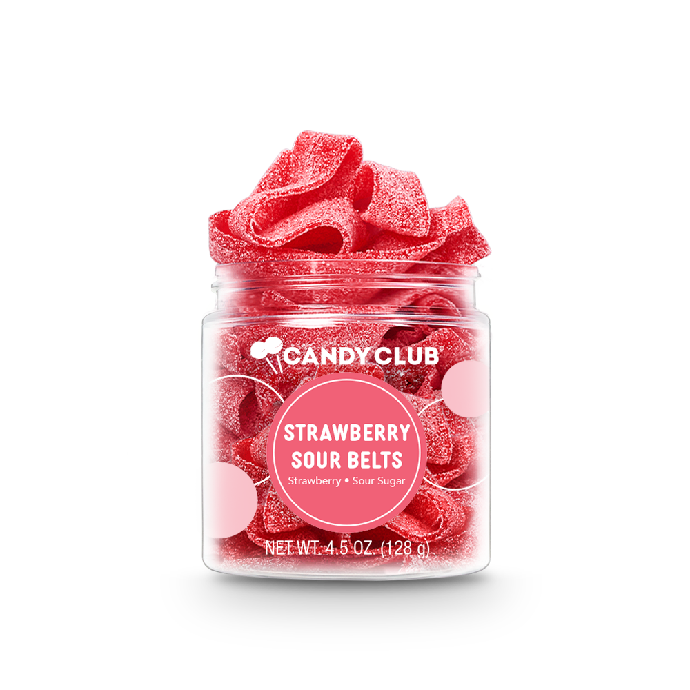 Strawberry Sour Belt Candies Small Cup