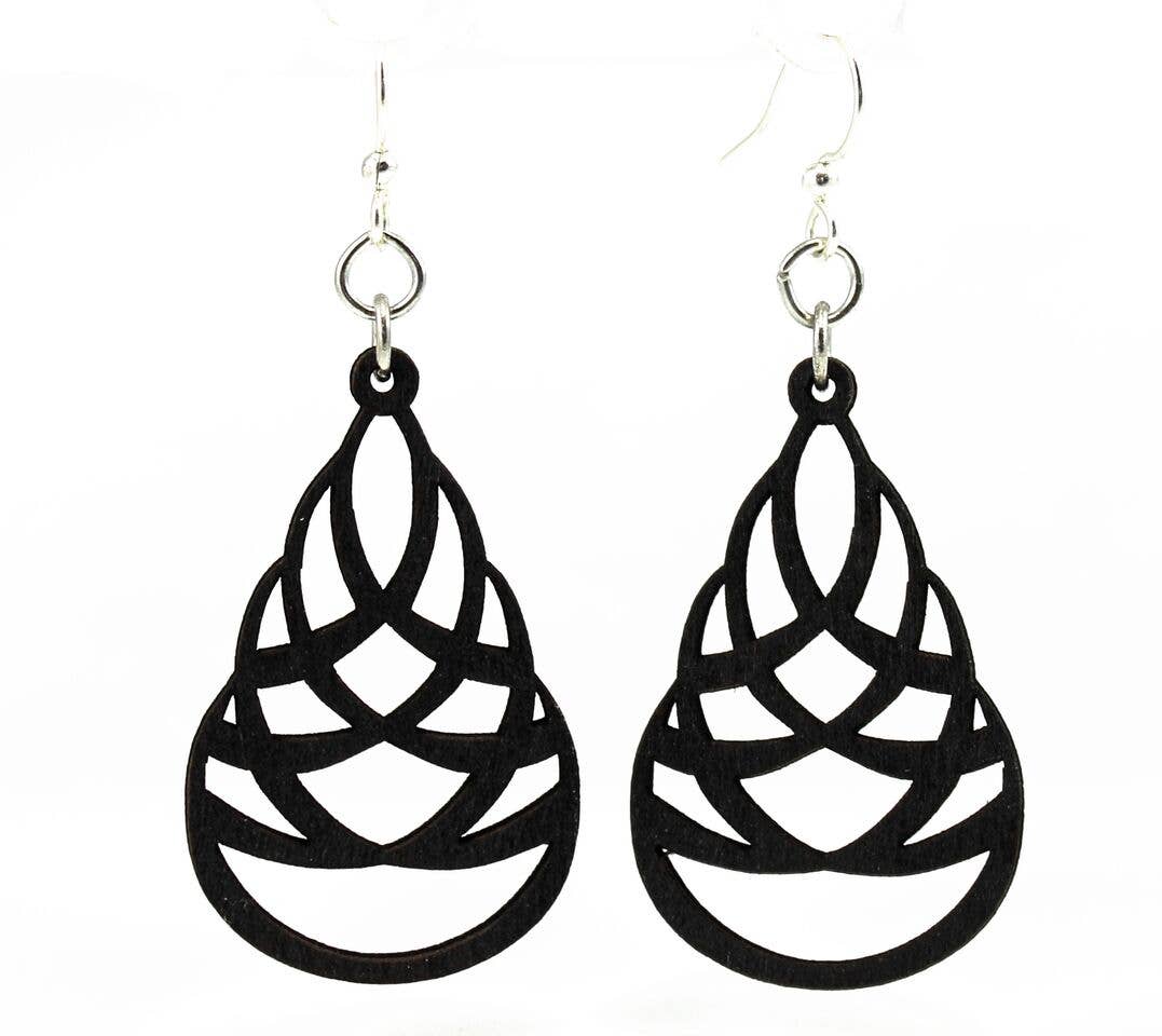 Layered Teardrop Earrings: Pink