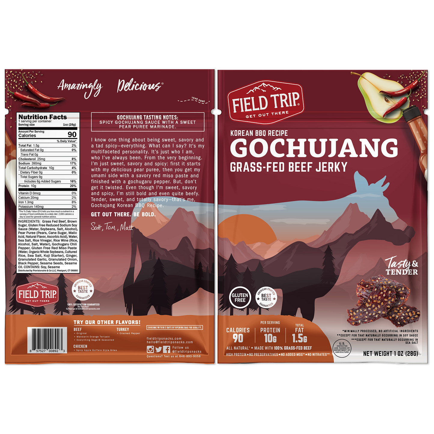 FIELD TRIP - Gochujang Beef Jerky (1oz)