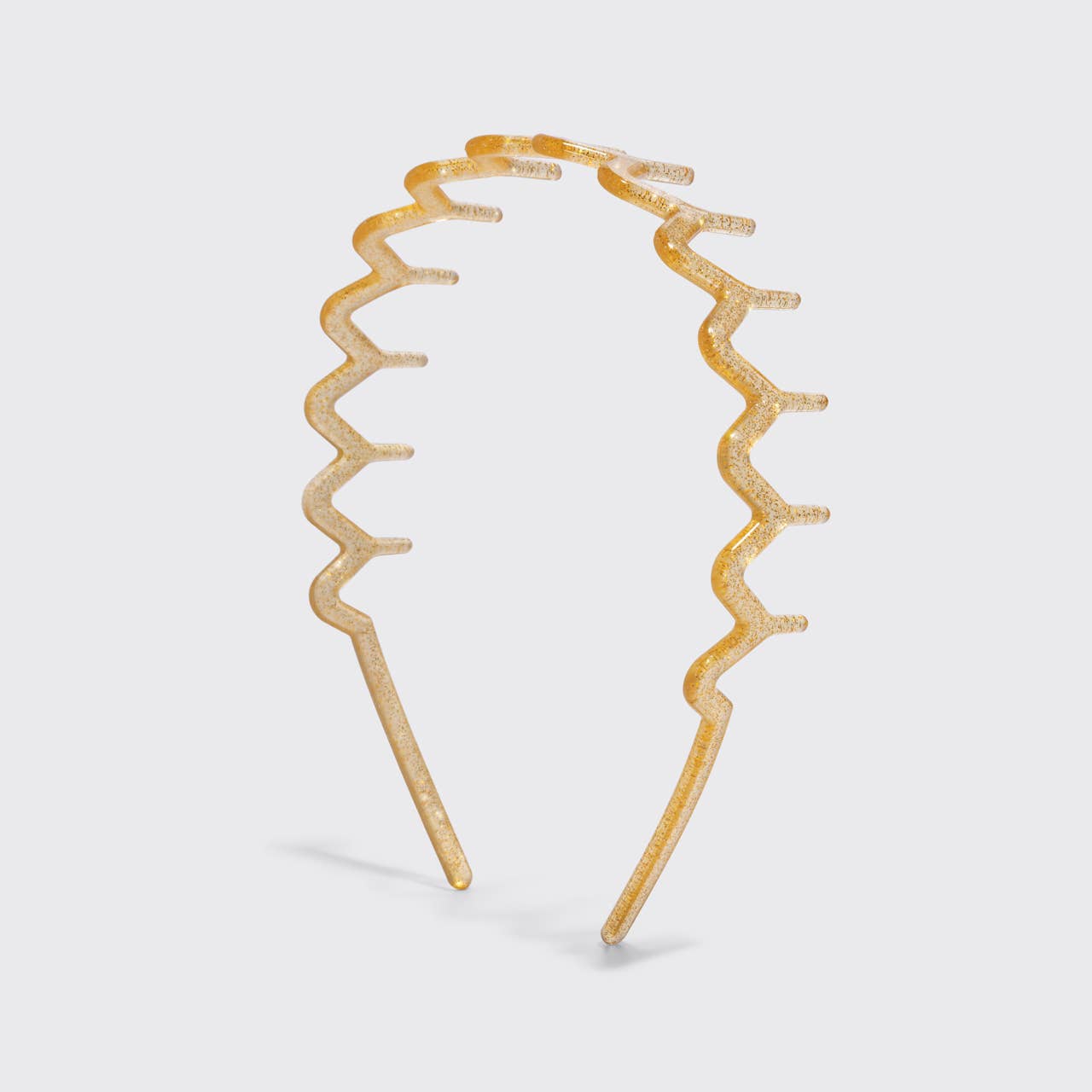 KITSCH - Recycled Plastic Zigzag Headbands 2pc Set - Gold & Red