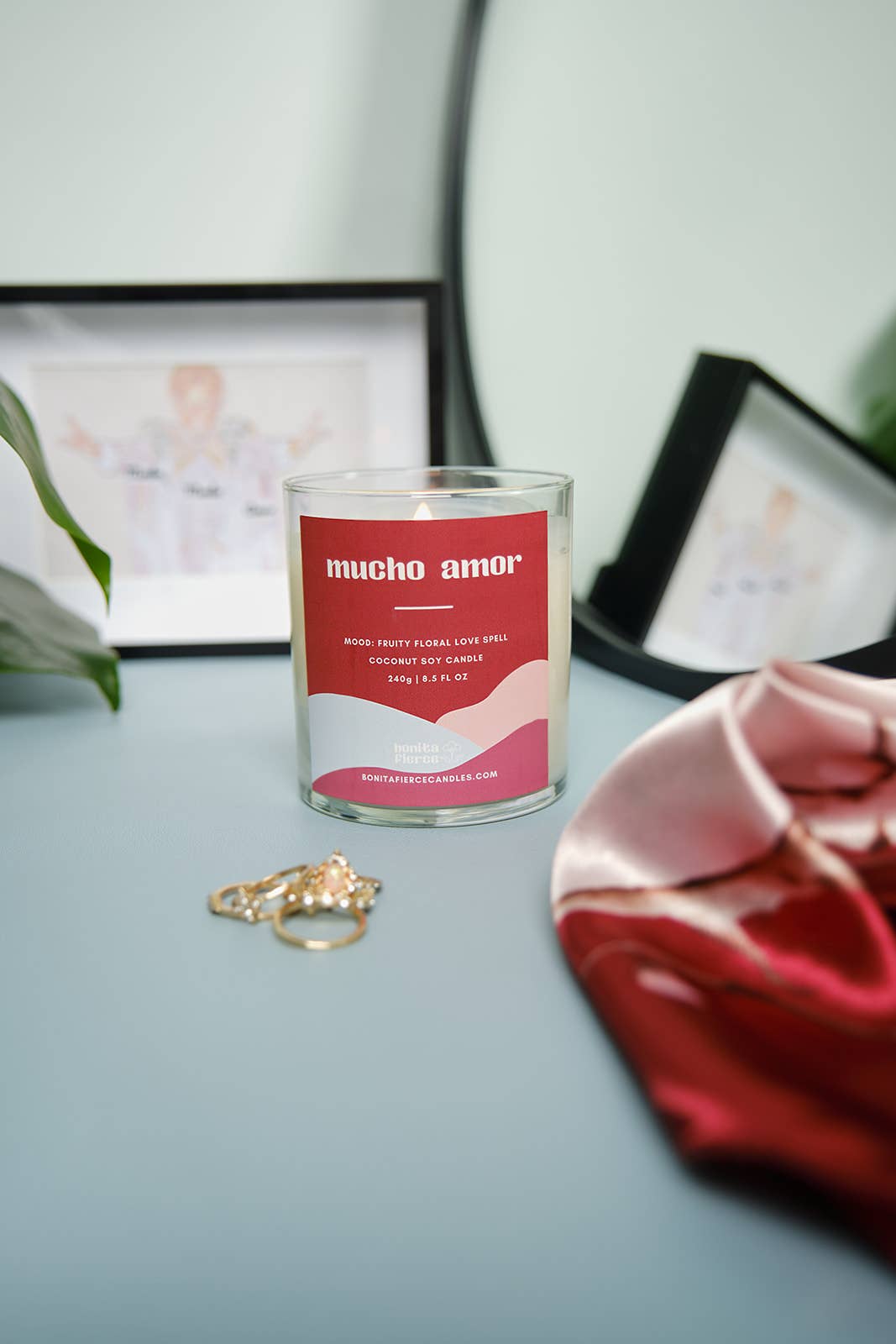 Bonita Fierce Candles - Mucho Amor Candle: 8.5 oz