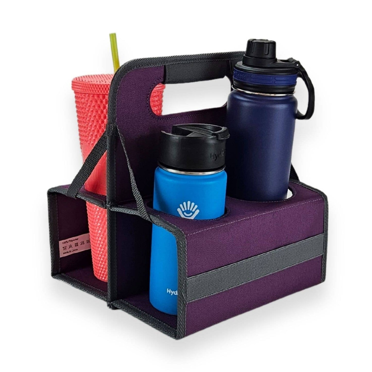 4 Cup Collapsible Reusable Drink Carrier - Marine Blue