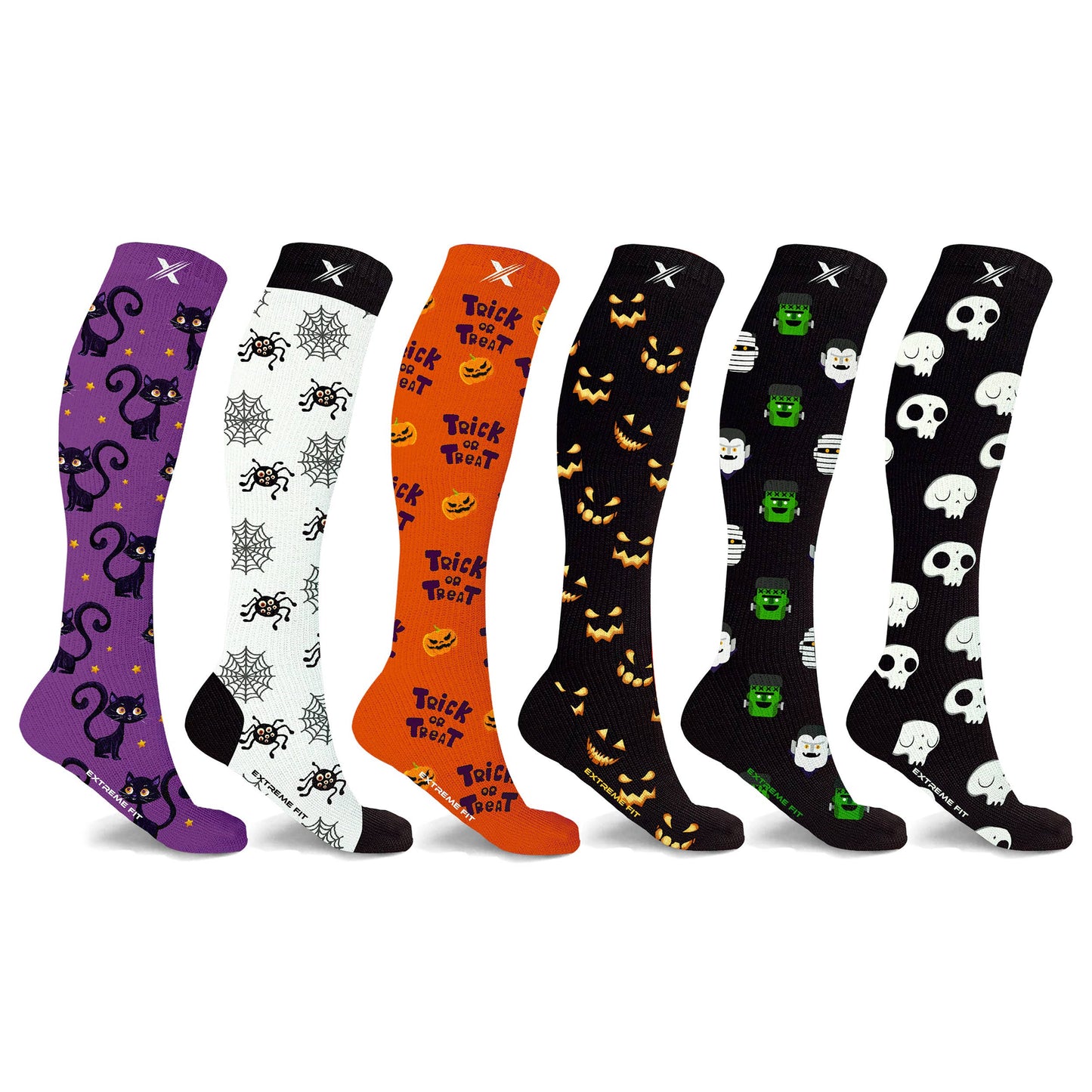 Extreme Fit Wholesale - NOVELTY COLLECTION COMPRESSION SOCKS - 6 ASST STYLES
