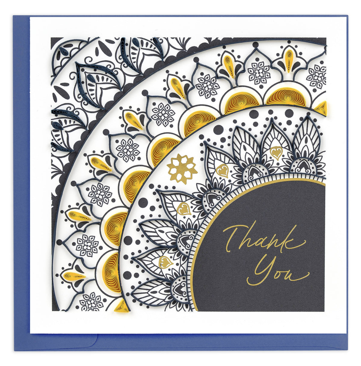 Quilling Card - Quilled Thank You Mandala Greeting Card