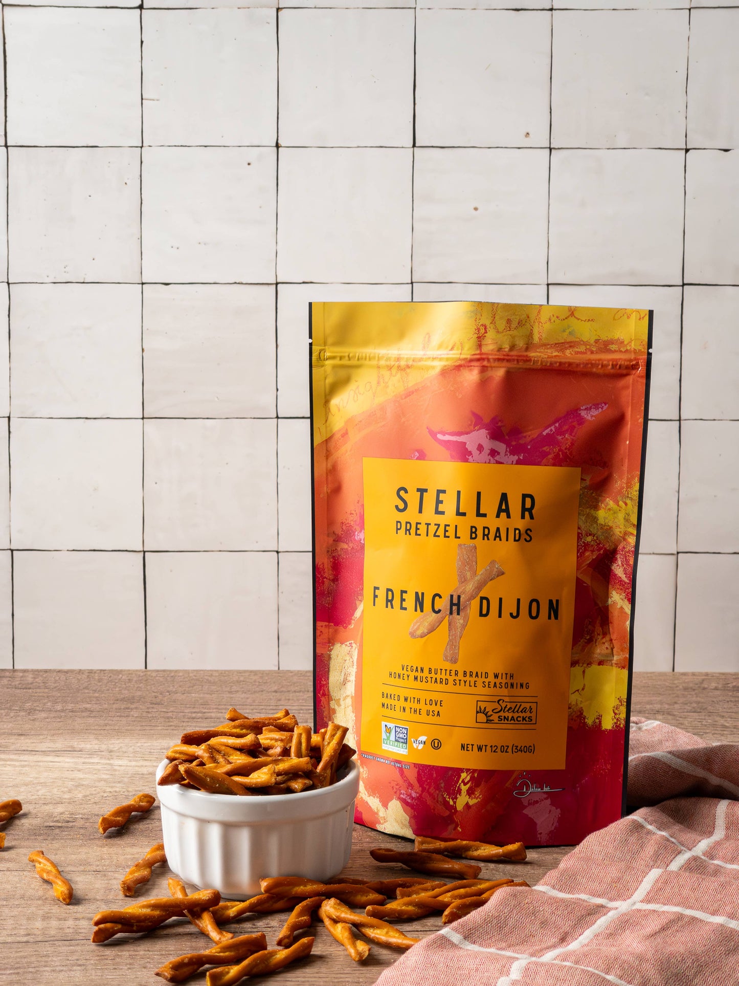 Stellar Snacks - Stellar Pretzel Braids - French Dijon- 12oz