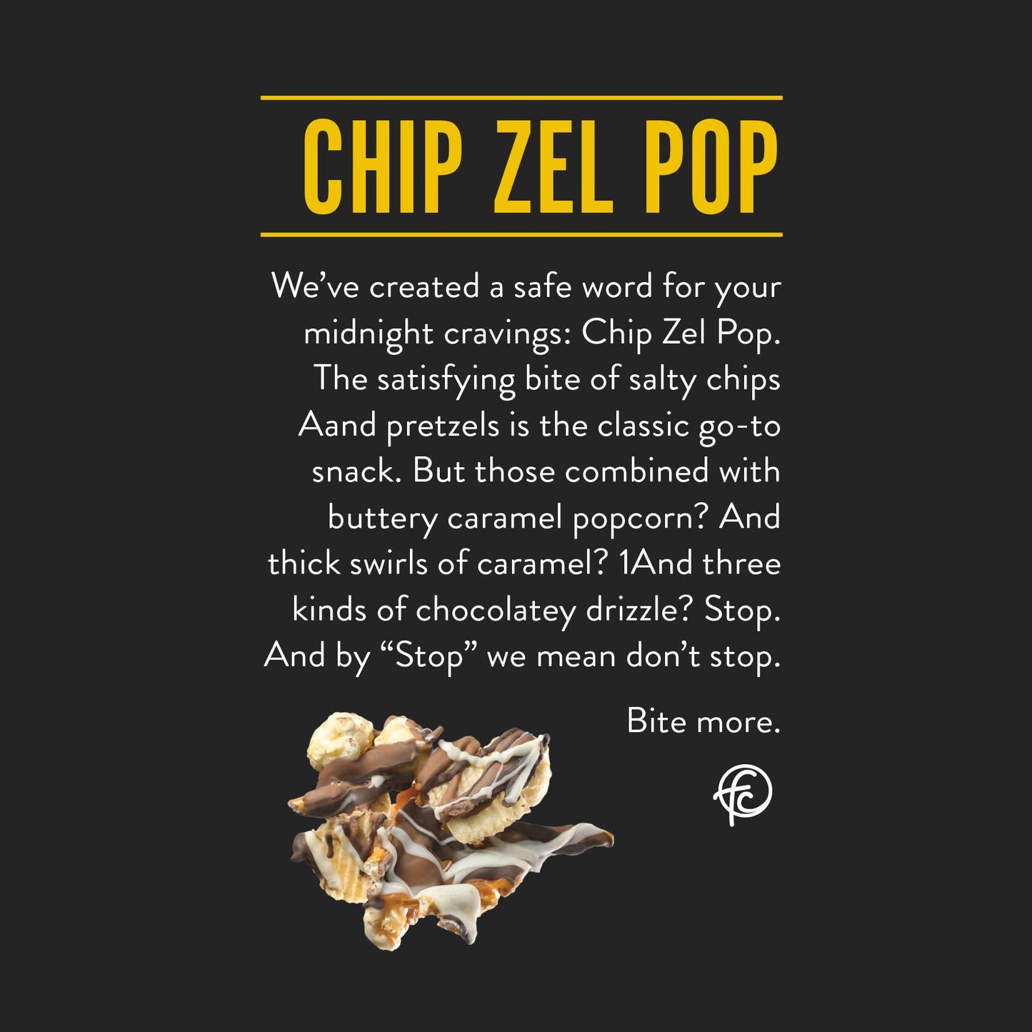 Funky Chunky - Chip Zel Pop | Caramel Popcorn with Chocolate | 2 OZ Bags