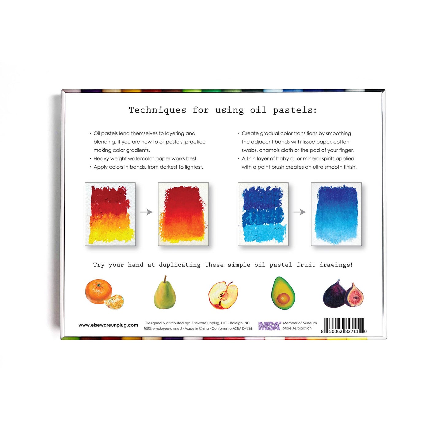 Oil Pastels - Talc-Free - 24 Non-Toxic Colors |