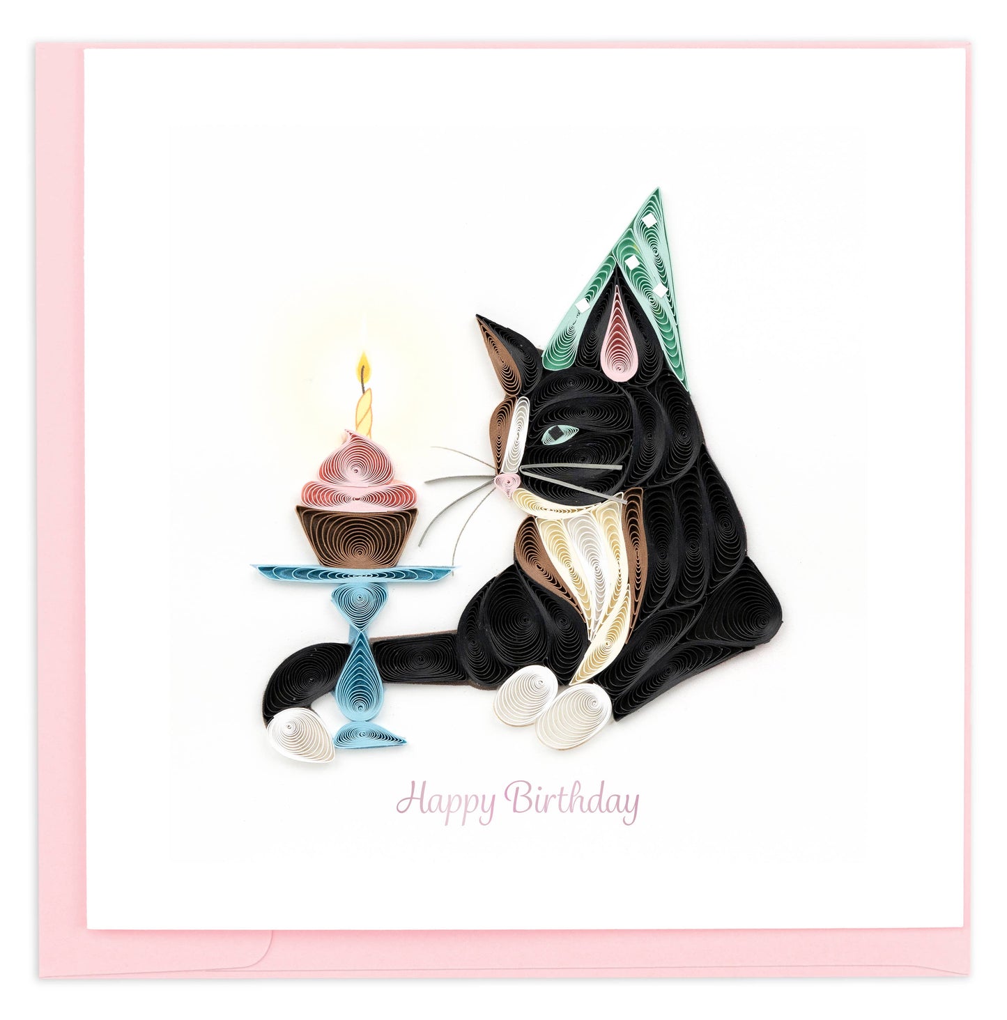 Quilling Card - Quilled Cat Birthday Card | Animal Lover Birthday Card