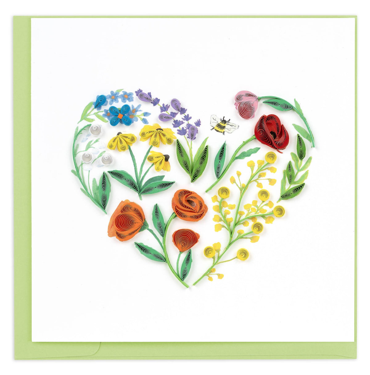 Garden Heart Quilling Card