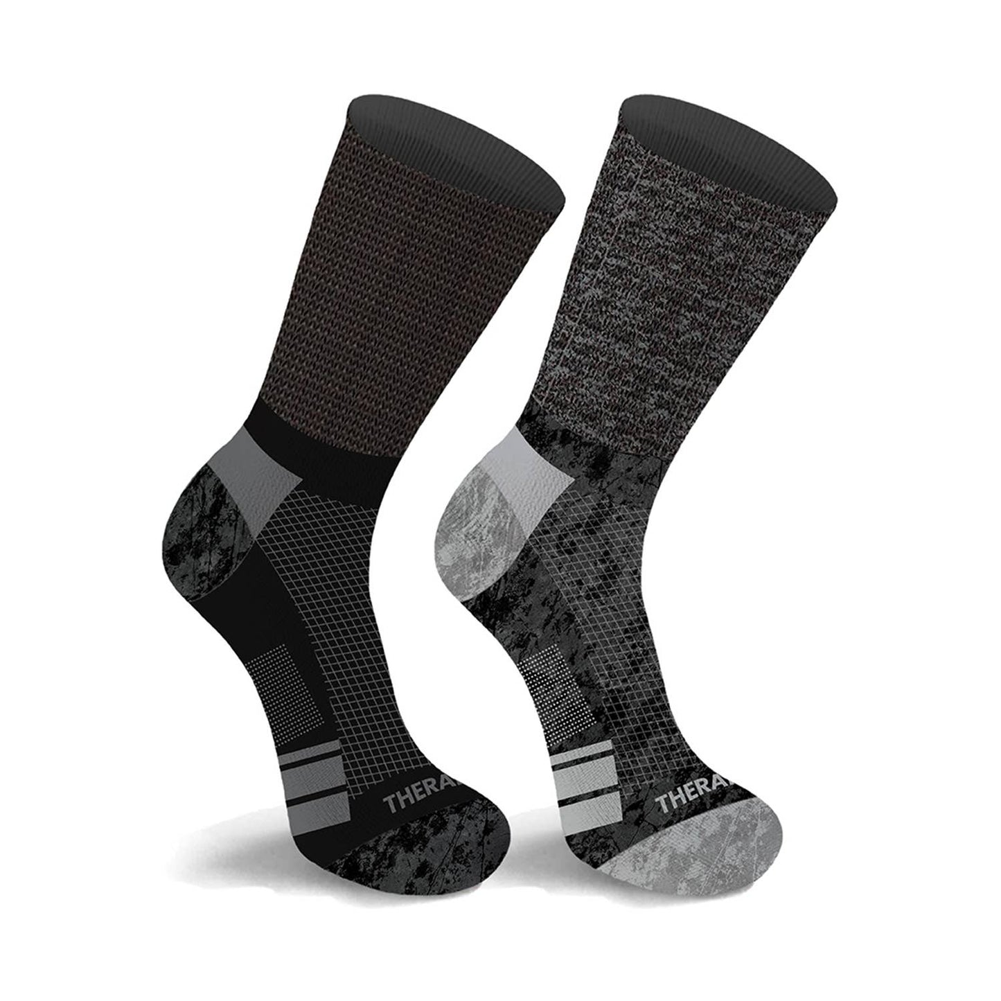 Extreme Fit Wholesale - 2-Pairs: Non-Binding Loose Fit Cotton Diabetic Crew Socks