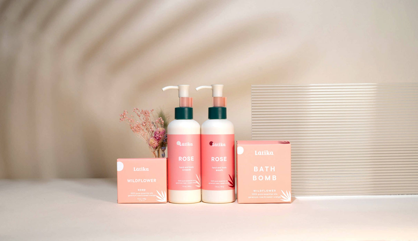 Latika Beauty - Pink Holiday💗 Wildflower - Essential Oils Hand - Body Cream
