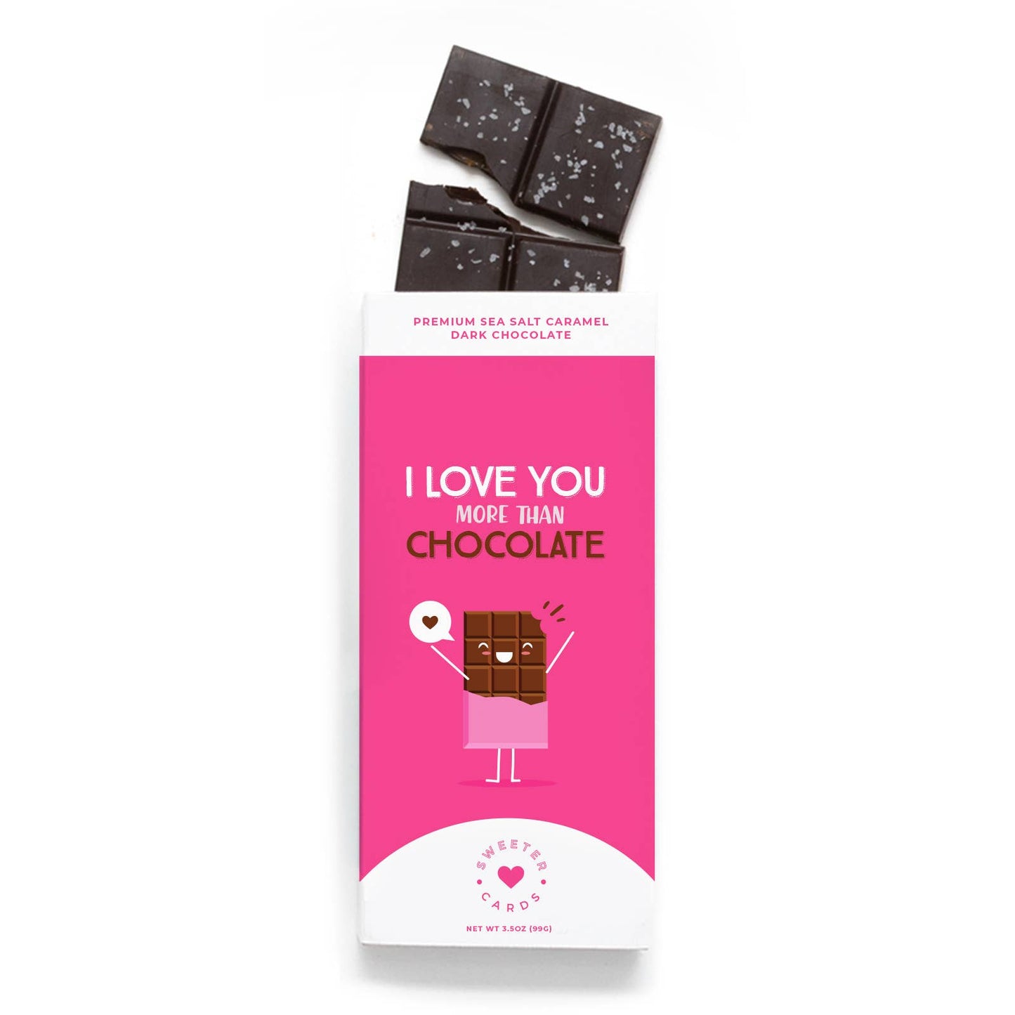 Love Card with Chocolate Bar Inside - More than Chocolate