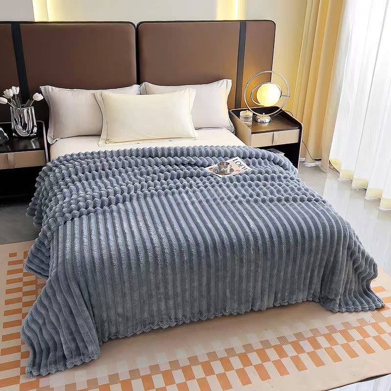 Stripe Fleece Throw