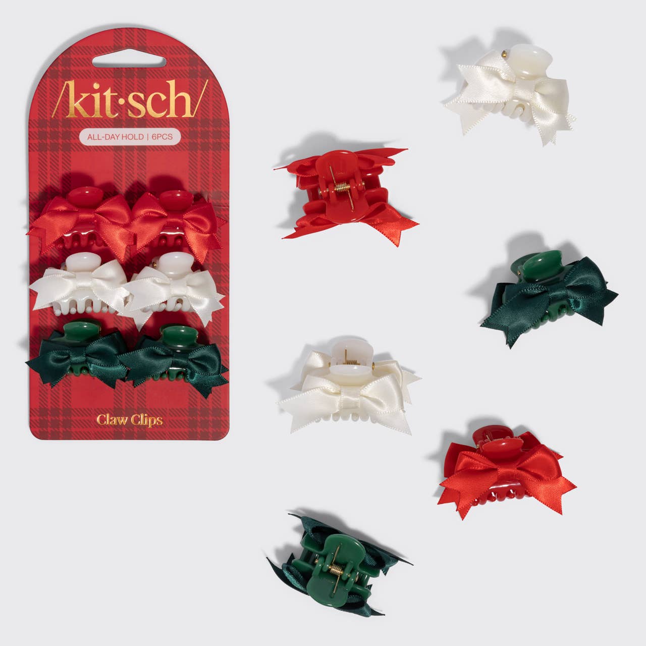 Mini Claw Clips 6pc Set - Holiday