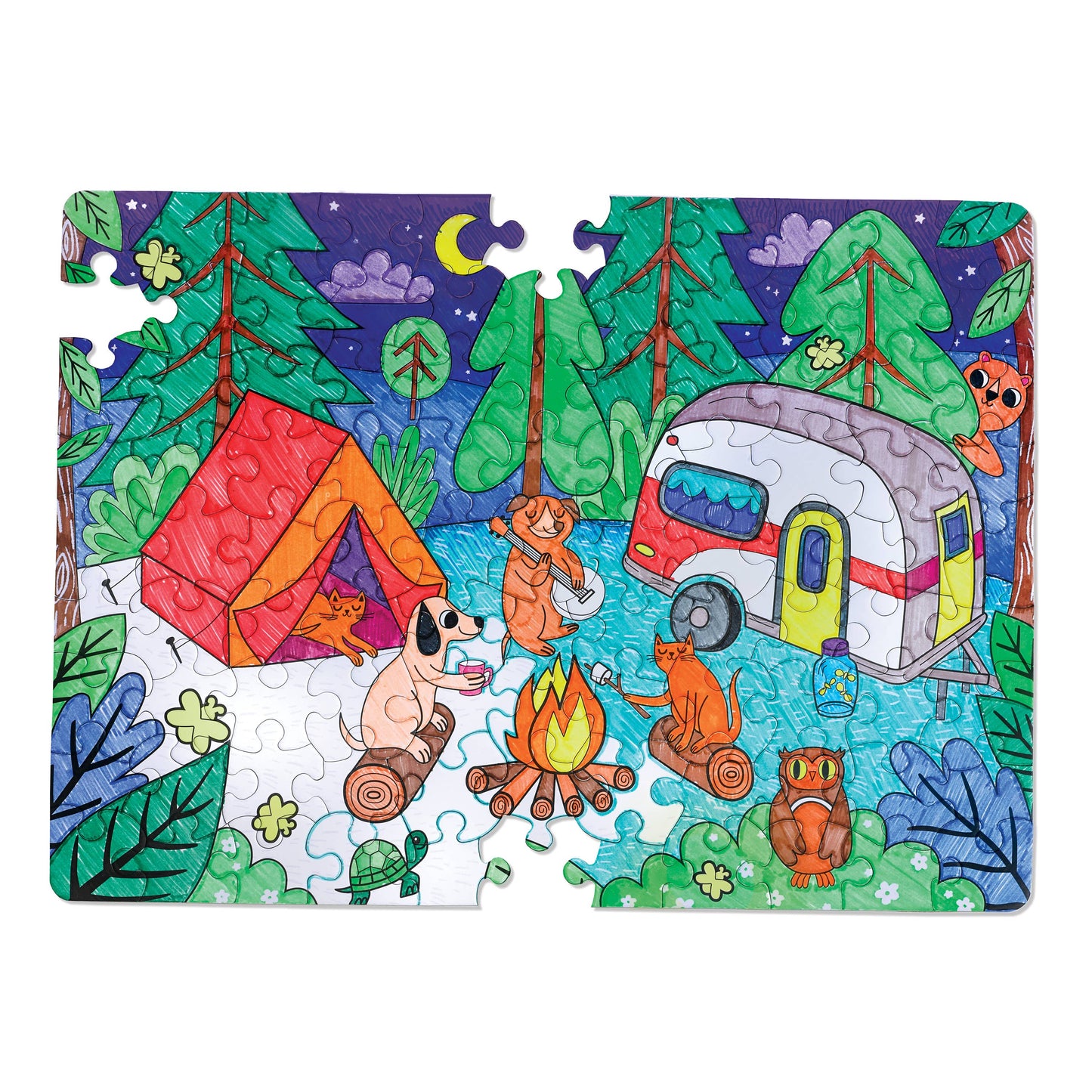Diy Color By Number Puzzle - Camping Kit For Kits